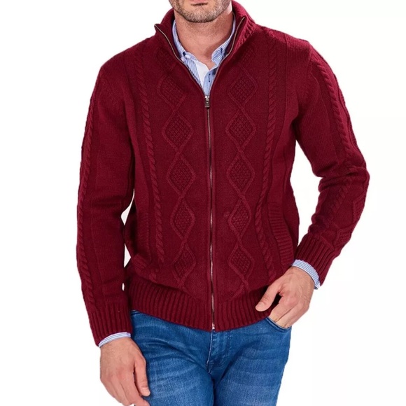 Men’s Auden Cavillzip up sweater Bordeaux